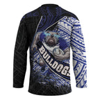 Bulldogs Rugby Hockey Jersey Tribal Polynesian Power Art - Lightning Mascot