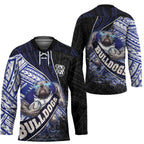 Bulldogs Rugby Hockey Jersey Tribal Polynesian Power Art - Lightning Mascot