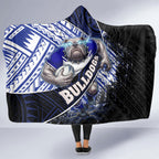 Bulldogs Rugby Hooded Blanket Tribal Polynesian Power Art - Lightning Mascot