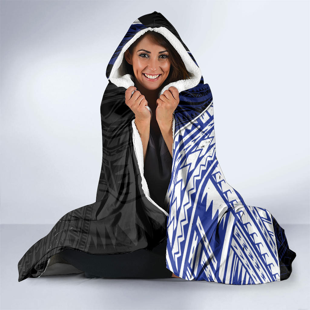 Bulldogs Rugby Hooded Blanket Tribal Polynesian Power Art - Lightning Mascot