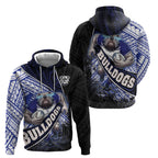 Bulldogs Rugby Hoodie Tribal Polynesian Power Art - Lightning Mascot