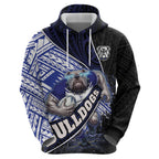 Bulldogs Rugby Hoodie Tribal Polynesian Power Art - Lightning Mascot