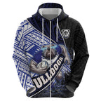 Bulldogs Rugby Hoodie Tribal Polynesian Power Art - Lightning Mascot