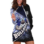Bulldogs Rugby Hoodie Dress Tribal Polynesian Power Art - Lightning Mascot