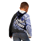 Bulldogs Rugby Kid Hoodie Tribal Polynesian Power Art - Lightning Mascot