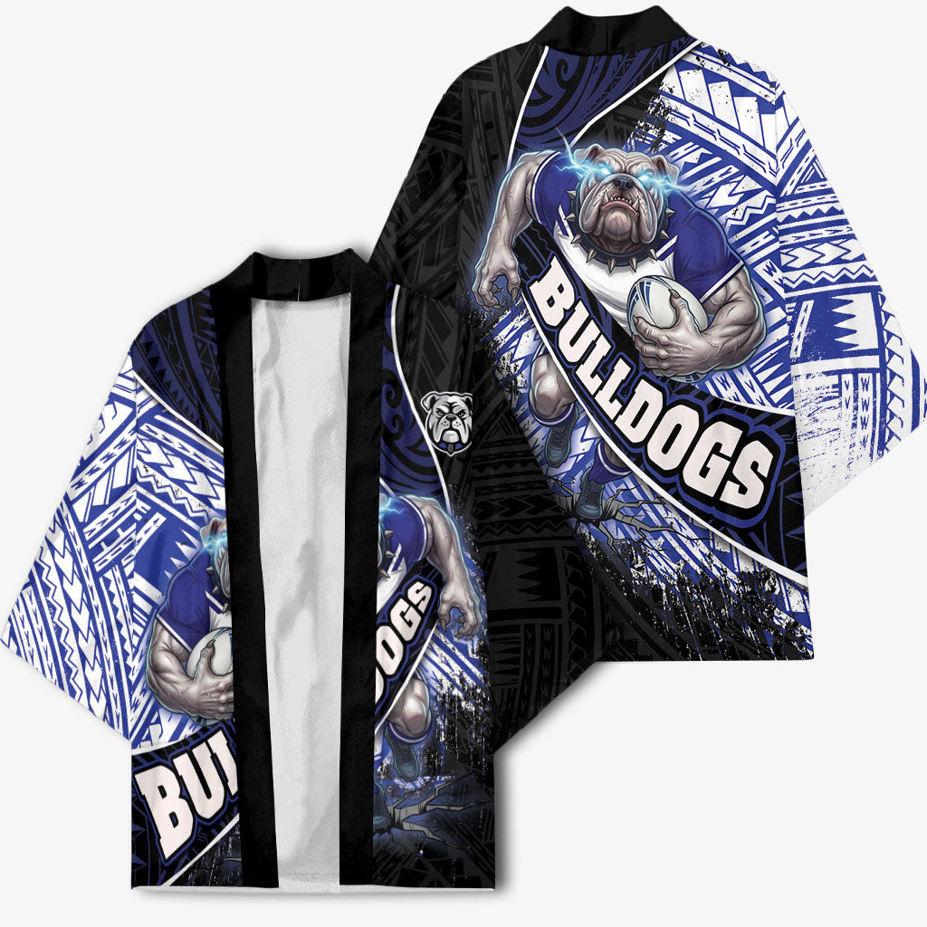 Bulldogs Rugby Kimono Tribal Polynesian Power Art - Lightning Mascot