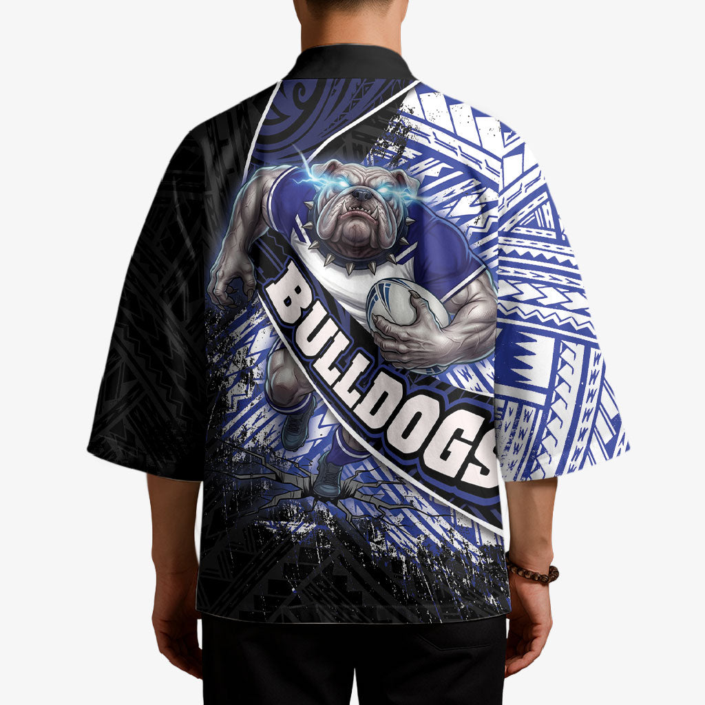 Bulldogs Rugby Kimono Tribal Polynesian Power Art - Lightning Mascot