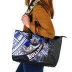 Bulldogs Rugby Leather Tote Bag Tribal Polynesian Power Art - Lightning Mascot