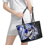 Bulldogs Rugby Leather Tote Bag Tribal Polynesian Power Art - Lightning Mascot