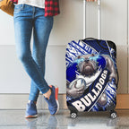 Bulldogs Rugby Luggage Cover Tribal Polynesian Power Art - Lightning Mascot