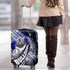 Bulldogs Rugby Luggage Cover Tribal Polynesian Power Art - Lightning Mascot