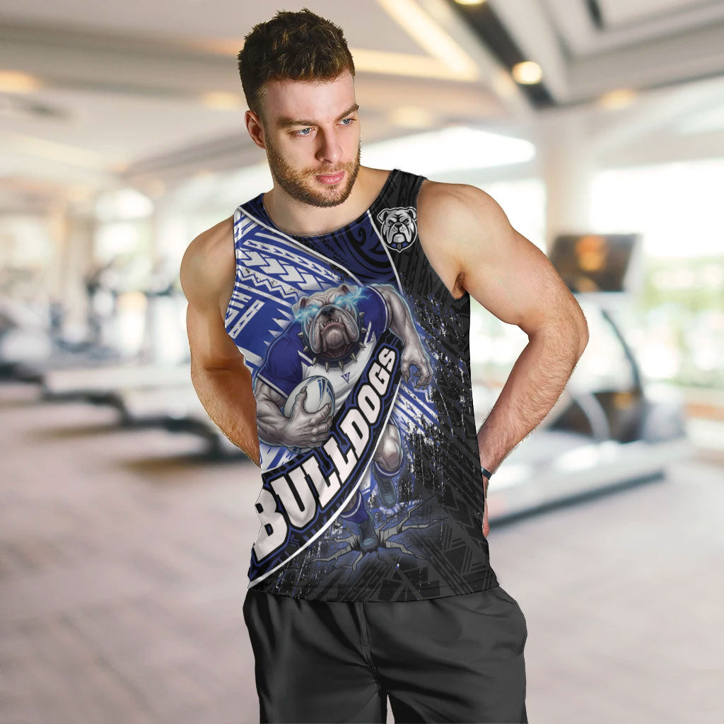 Bulldogs Rugby Men Tank Top Tribal Polynesian Power Art - Lightning Mascot