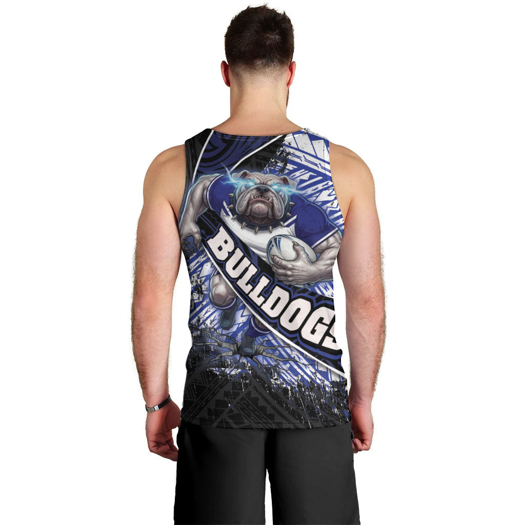 Bulldogs Rugby Men Tank Top Tribal Polynesian Power Art - Lightning Mascot