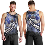 Bulldogs Rugby Men Tank Top Tribal Polynesian Power Art - Lightning Mascot