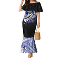 Bulldogs Rugby Mermaid Dress Tribal Polynesian Power Art - Lightning Mascot