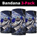 Bulldogs Rugby Neck Gaiter Tribal Polynesian Power Art - Lightning Mascot