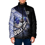 Bulldogs Rugby Padded Jacket Tribal Polynesian Power Art - Lightning Mascot