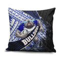 Bulldogs Rugby Pillow Cover Tribal Polynesian Power Art - Lightning Mascot