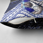 Bulldogs Rugby Pillow Cover Tribal Polynesian Power Art - Lightning Mascot
