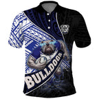 Bulldogs Rugby Polo Shirt Tribal Polynesian Power Art - Lightning Mascot