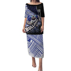 Bulldogs Rugby Puletasi Tribal Polynesian Power Art - Lightning Mascot