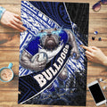 Bulldogs Rugby Puzzle Tribal Polynesian Power Art - Lightning Mascot