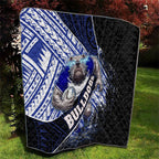 Bulldogs Rugby Quilt Tribal Polynesian Power Art - Lightning Mascot