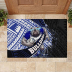 Bulldogs Rugby Rubber Doormat Tribal Polynesian Power Art - Lightning Mascot