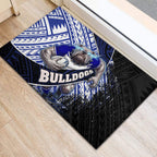 Bulldogs Rugby Rubber Doormat Tribal Polynesian Power Art - Lightning Mascot