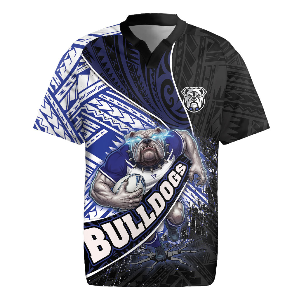 Bulldogs Rugby Rugby Jersey Tribal Polynesian Power Art - Lightning Mascot