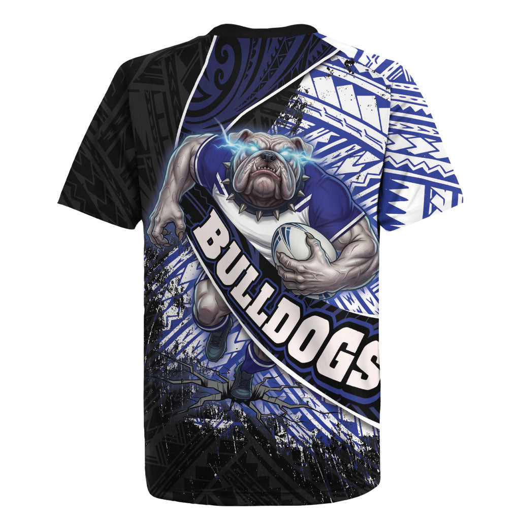 Bulldogs Rugby Rugby Jersey Tribal Polynesian Power Art - Lightning Mascot