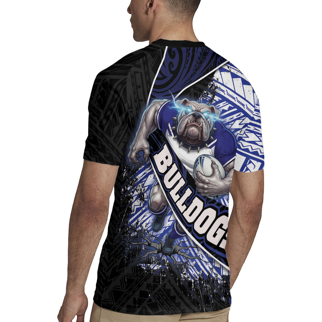 Bulldogs Rugby Rugby Jersey Tribal Polynesian Power Art - Lightning Mascot