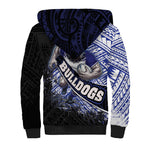 Bulldogs Rugby Sherpa Hoodie Tribal Polynesian Power Art - Lightning Mascot