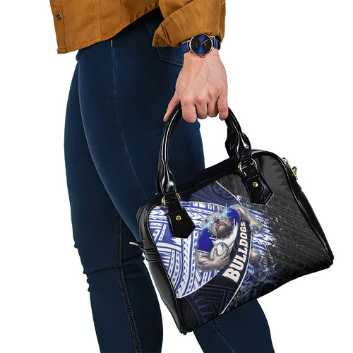 Bulldogs Rugby Shoulder Handbag Tribal Polynesian Power Art - Lightning Mascot