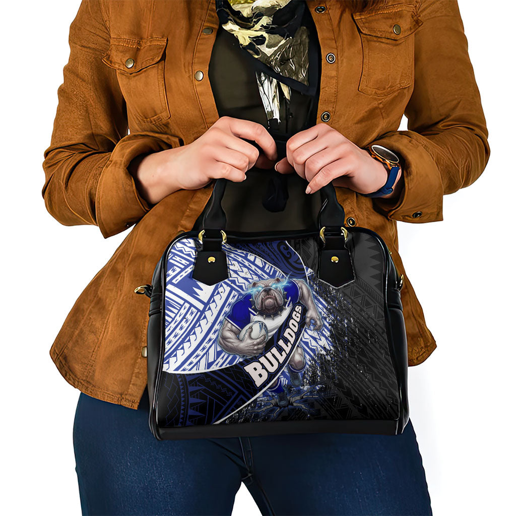 Bulldogs Rugby Shoulder Handbag Tribal Polynesian Power Art - Lightning Mascot
