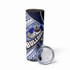 Bulldogs Rugby Skinny Tumbler Tribal Polynesian Power Art - Lightning Mascot