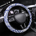 Bulldogs Rugby Steering Wheel Cover Tribal Polynesian Power Art - Lightning Mascot