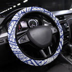 Bulldogs Rugby Steering Wheel Cover Tribal Polynesian Power Art - Lightning Mascot