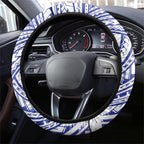 Bulldogs Rugby Steering Wheel Cover Tribal Polynesian Power Art - Lightning Mascot