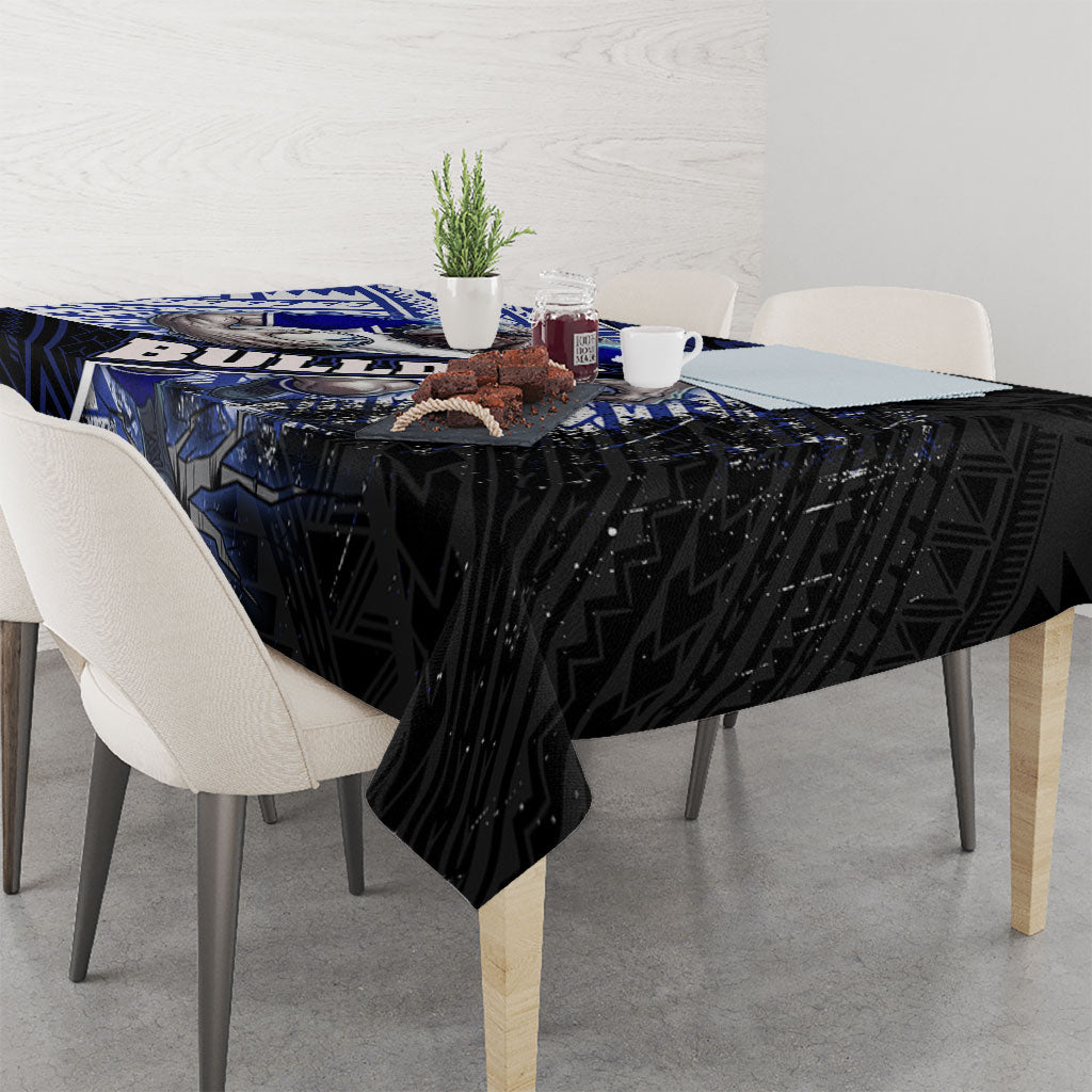 Bulldogs Rugby Tablecloth Tribal Polynesian Power Art - Lightning Mascot