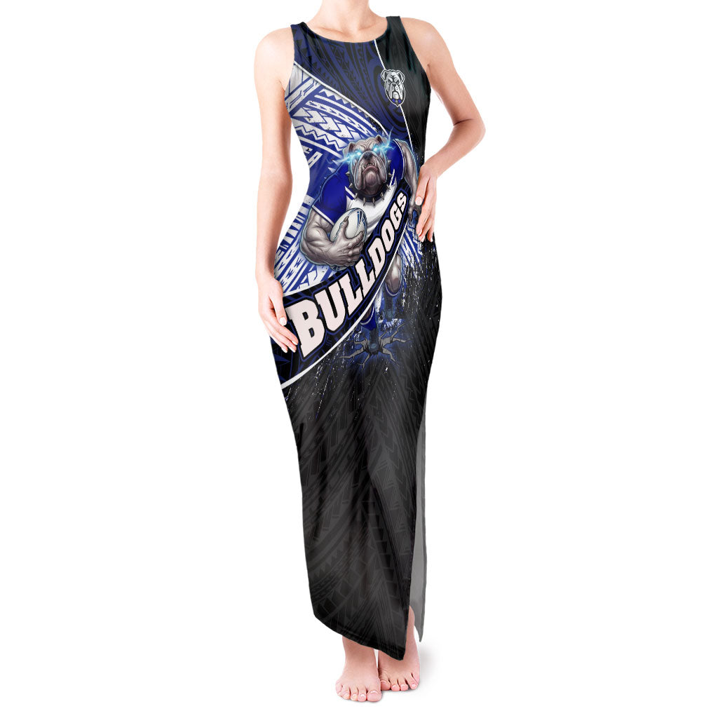 Bulldogs Rugby Tank Maxi Dress Tribal Polynesian Power Art - Lightning Mascot