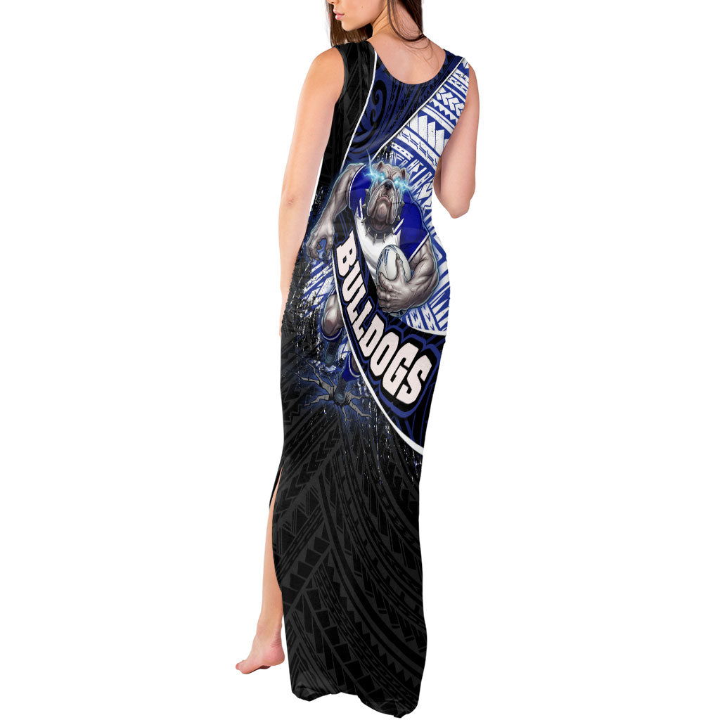 Bulldogs Rugby Tank Maxi Dress Tribal Polynesian Power Art - Lightning Mascot