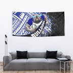 Bulldogs Rugby Tapestry Tribal Polynesian Power Art - Lightning Mascot
