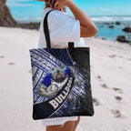 Bulldogs Rugby Tote Bag Tribal Polynesian Power Art - Lightning Mascot