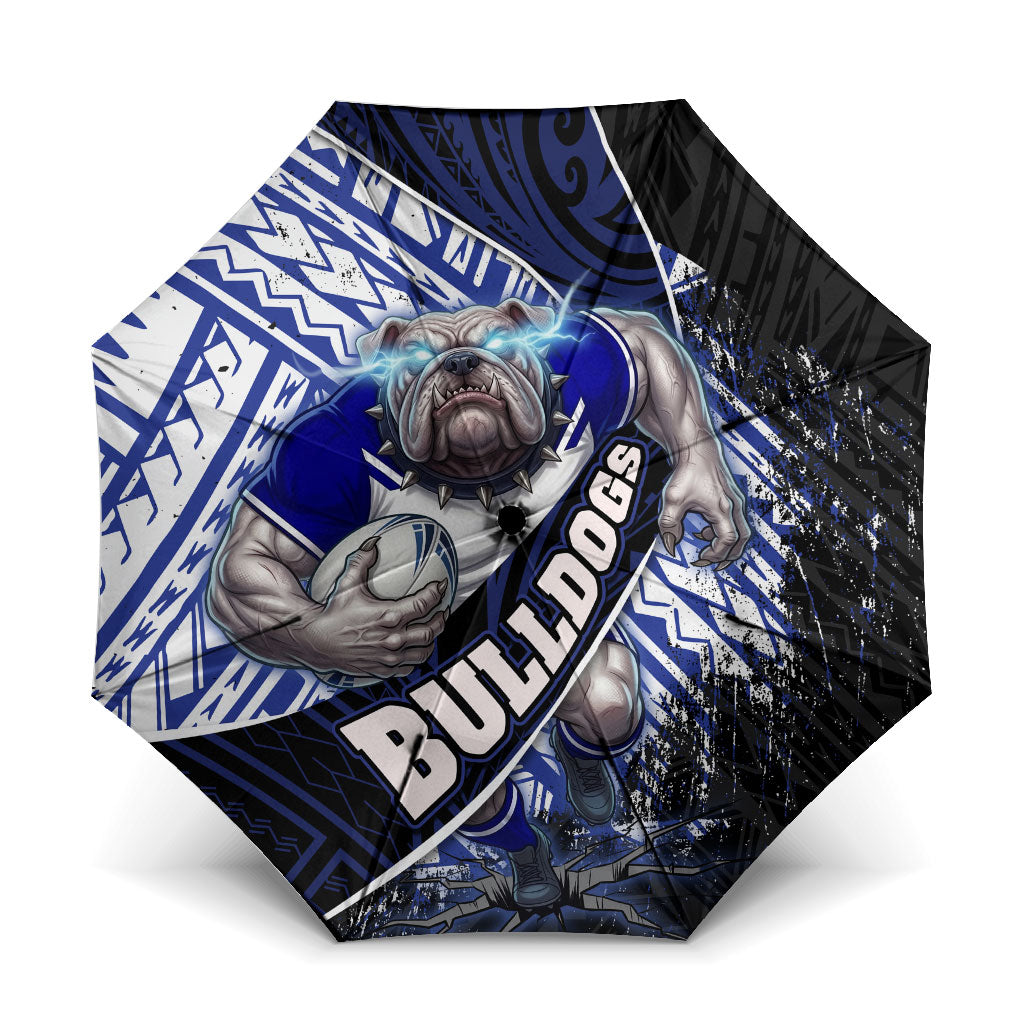 Bulldogs Rugby Umbrella Tribal Polynesian Power Art - Lightning Mascot