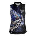 Bulldogs Rugby Women Sleeveless Polo Shirt Tribal Polynesian Power Art - Lightning Mascot