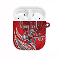 Personalised Dolphins AirPods Case Polynesian Tribal Art Style With Muscular Dolphin Mascot