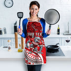 Personalised Dolphins Apron Polynesian Tribal Art Style With Muscular Dolphin Mascot