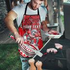 Personalised Dolphins Apron Polynesian Tribal Art Style With Muscular Dolphin Mascot