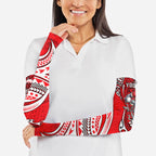 Personalised Dolphins Arm Sleeves Polynesian Tribal Art Style With Muscular Dolphin Mascot
